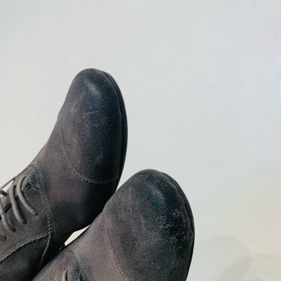 Paris France Atelier Voisin AV Gray Grey Suede Shoes Lace Up Tie Up MENS EU42 - Picture 8 of 9